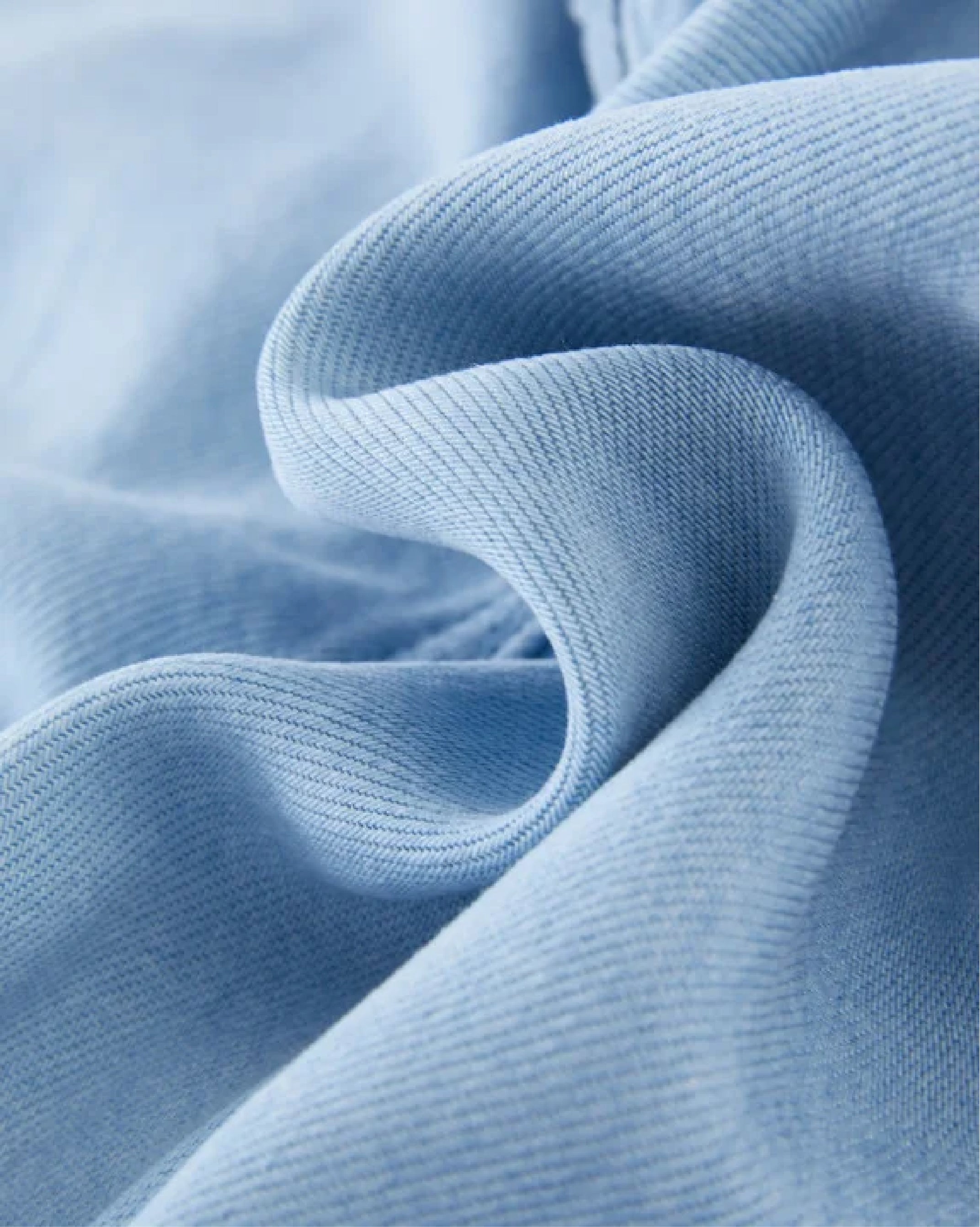 Close-up of soft blue fabric